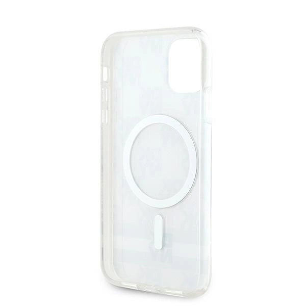 DKNY IML Checkered Mono Pattern &amp; Printed Stripes MagSafe case for iPhone 11 / Xr - beige_6