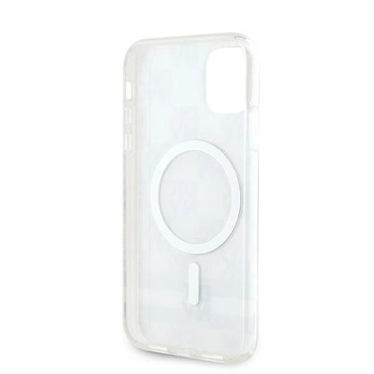 DKNY IML Checkered Mono Pattern &amp; Printed Stripes MagSafe case for iPhone 11 / Xr - beige_6