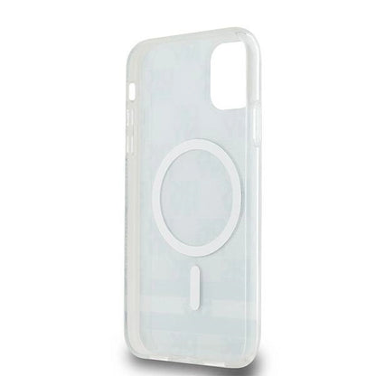 DKNY IML Checkered Mono Pattern &amp; Printed Stripes MagSafe Case for iPhone 11 / Xr - Black_4