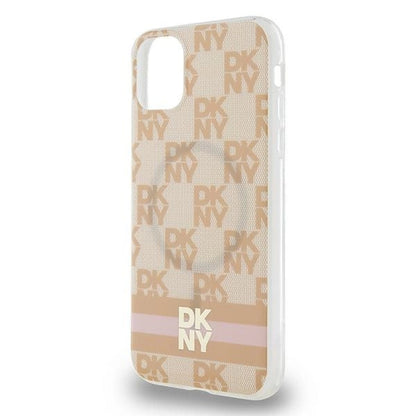 DKNY IML Checkered Mono Pattern &amp; Printed Stripes MagSafe case for iPhone 11 / Xr - pink_5