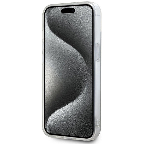 DKNY IML Checkered Mono Pattern &amp; Printed Stripes MagSafe case for iPhone 15 / 14 / 13 - beige_4