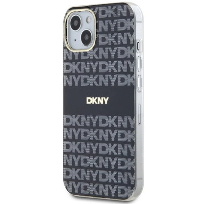 DKNY IML Mono &amp; Stripe MagSafe Case for iPhone 15/14/13 - Black_1