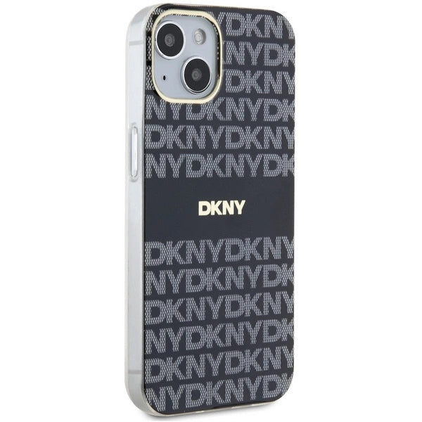 DKNY IML Mono &amp; Stripe MagSafe Case for iPhone 15/14/13 - Black_3