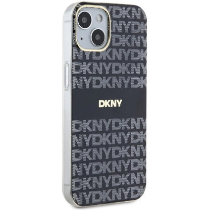 DKNY IML Mono &amp; Stripe MagSafe Case for iPhone 15/14/13 - Black_3