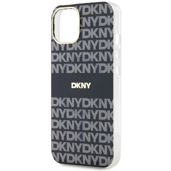 DKNY IML Mono &amp; Stripe MagSafe Case for iPhone 15/14/13 - Black_5