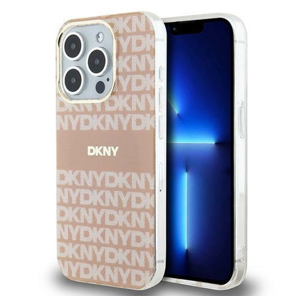 DKNY IML Mono &amp; Stripe MagSafe case for iPhone 14 Pro Max - pink_0