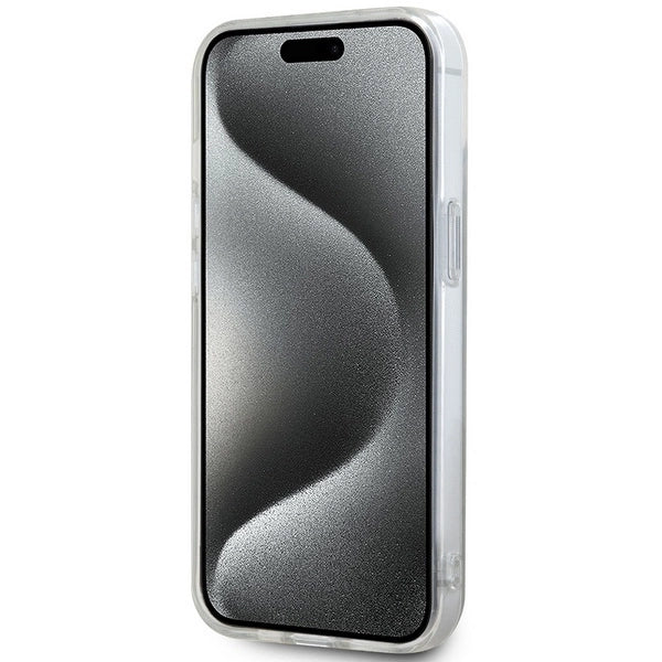 DKNY IML Checkered Mono Pattern &amp; Printed Stripes MagSafe Case for iPhone 15 Plus / 14 Plus - Beige_4
