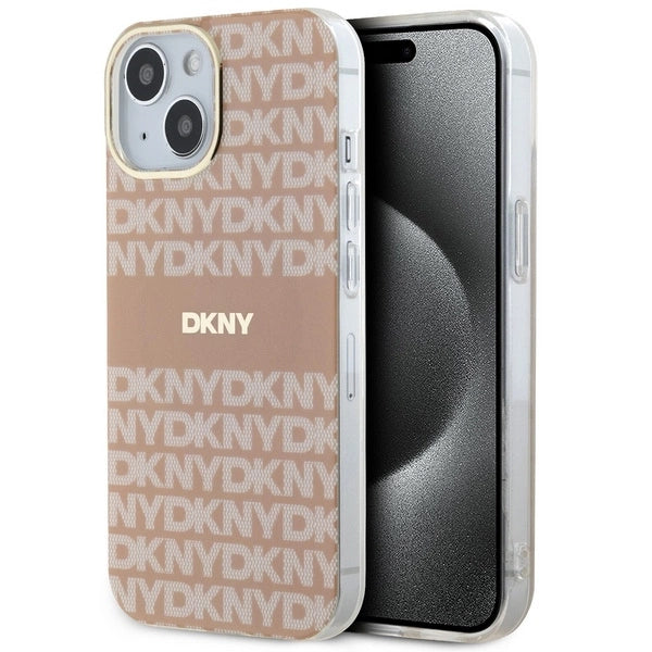 DKNY IML Mono &amp; Stripe MagSafe Case for iPhone 15 Plus / 14 Plus - Pink_0