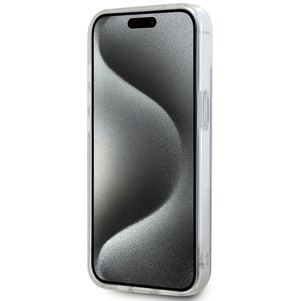 DKNY IML Checkered Mono Pattern &amp; Printed Stripes MagSafe case for iPhone 15 / 14 / 13 - beige_4