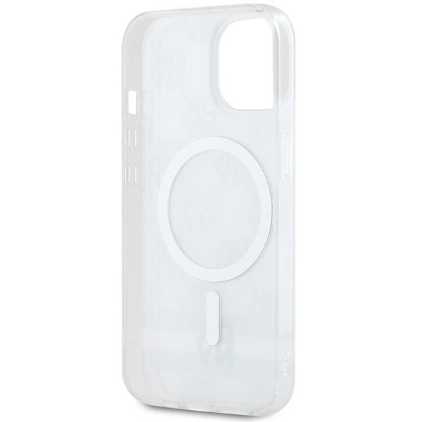 DKNY IML Checkered Mono Pattern &amp; Printed Stripes MagSafe case for iPhone 15 / 14 / 13 - beige_6