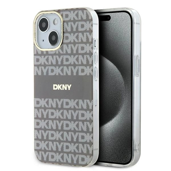 DKNY IML Mono &amp; Stripe MagSafe case for iPhone 15 / 14 / 13 - beige_0