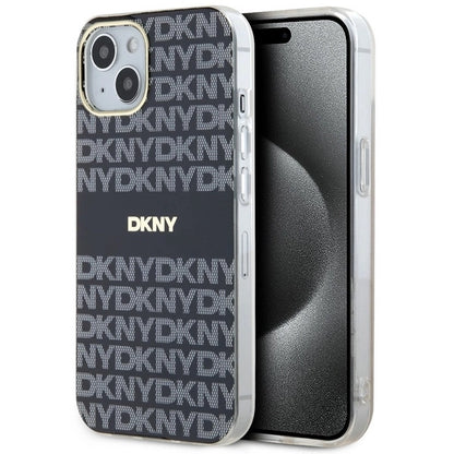 DKNY IML Mono &amp; Stripe MagSafe Case for iPhone 15/14/13 - Black_0