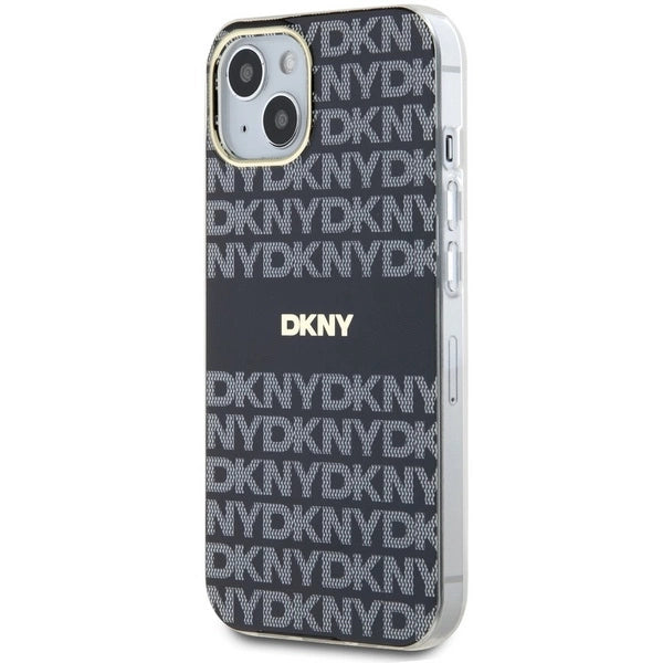 DKNY IML Mono &amp; Stripe MagSafe Case for iPhone 15/14/13 - Black_1