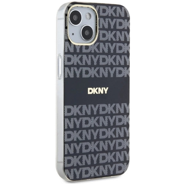 DKNY IML Mono &amp; Stripe MagSafe Case for iPhone 15/14/13 - Black_3