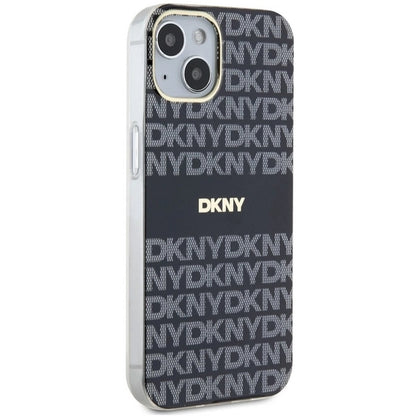 DKNY IML Mono &amp; Stripe MagSafe Case for iPhone 15/14/13 - Black_3