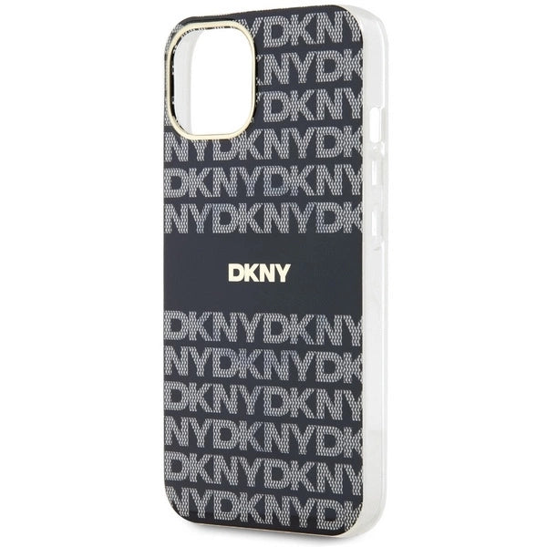 DKNY IML Mono &amp; Stripe MagSafe Case for iPhone 15/14/13 - Black_5