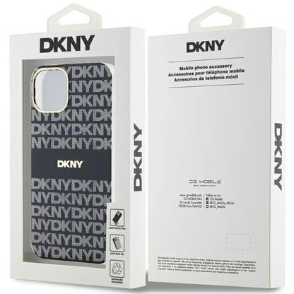 DKNY IML Mono &amp; Stripe MagSafe Case for iPhone 15/14/13 - Black_7