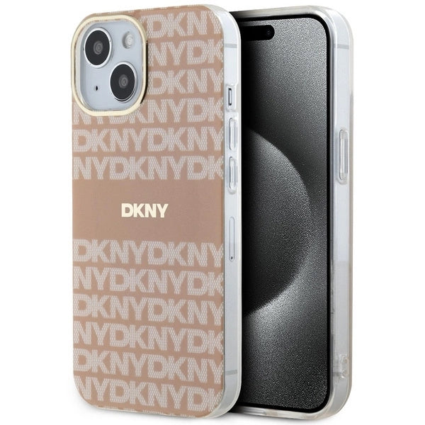 DKNY IML Mono &amp; Stripe MagSafe case for iPhone 15 / 14 / 13 - pink_0