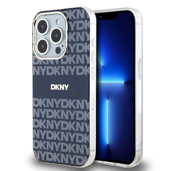 DKNY IML Mono &amp; Stripe MagSafe case for iPhone 15 Pro Max - blue_0