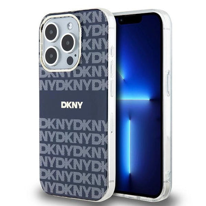 DKNY IML Mono &amp; Stripe MagSafe case for iPhone 15 Pro Max - blue_0