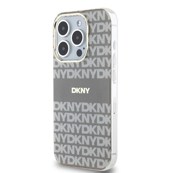 DKNY IML Mono &amp; Stripe MagSafe case for iPhone 15 Pro Max - beige_1