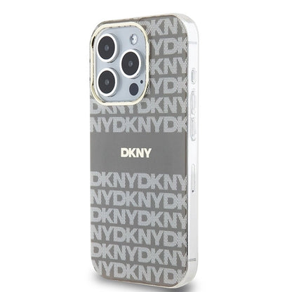 DKNY IML Mono &amp; Stripe MagSafe case for iPhone 15 Pro Max - beige_1