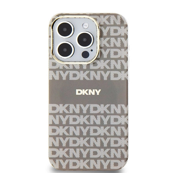 DKNY IML Mono &amp; Stripe MagSafe case for iPhone 15 Pro Max - beige_2