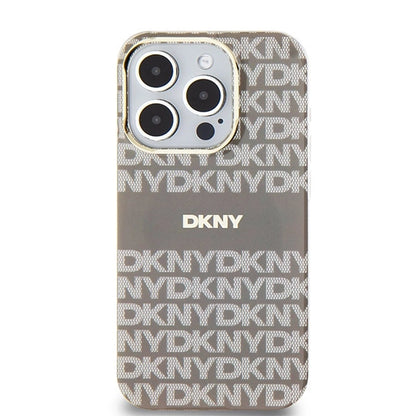DKNY IML Mono &amp; Stripe MagSafe case for iPhone 15 Pro Max - beige_2