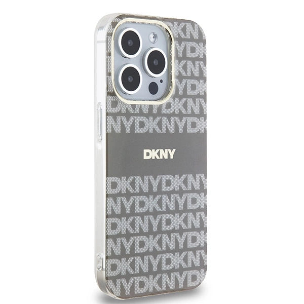 DKNY IML Mono &amp; Stripe MagSafe case for iPhone 15 Pro Max - beige_3