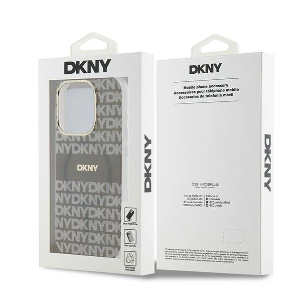 DKNY IML Mono &amp; Stripe MagSafe case for iPhone 15 Pro Max - beige_7
