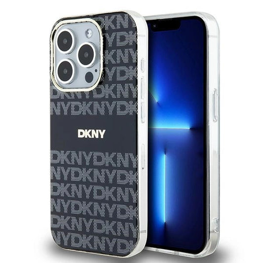 DKNY IML Mono &amp; Stripe MagSafe case for iPhone 15 Pro Max - black_0