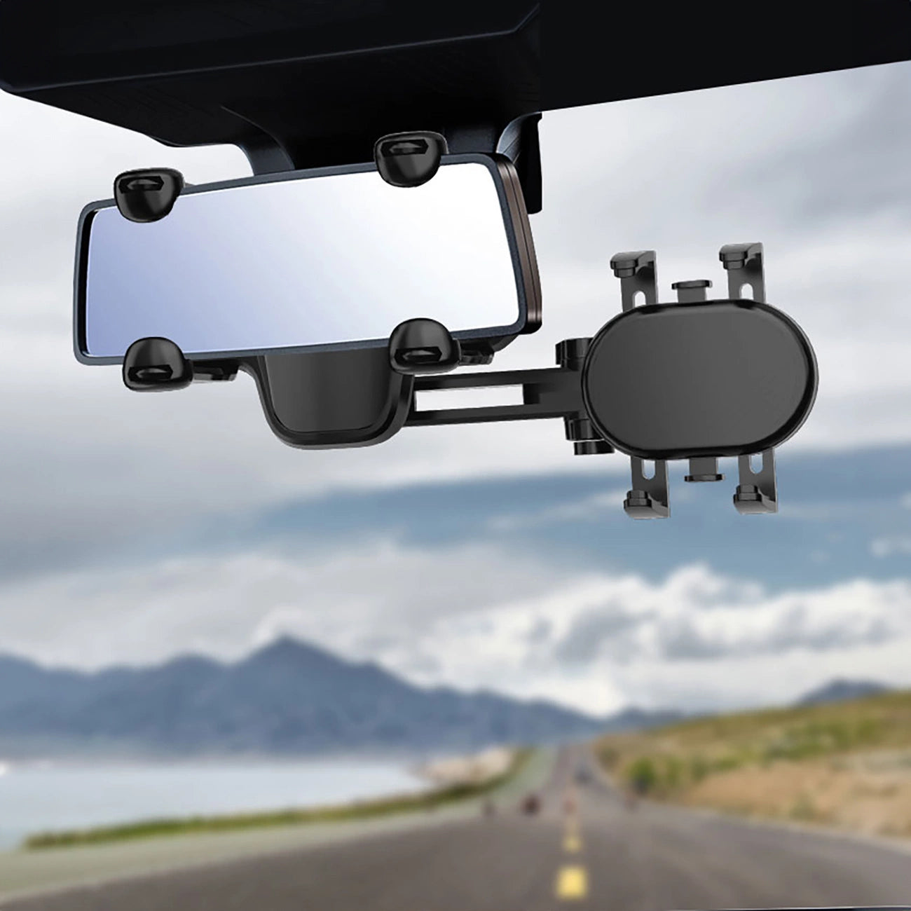 Car Phone Holder for Rearview Mirror - Black_6