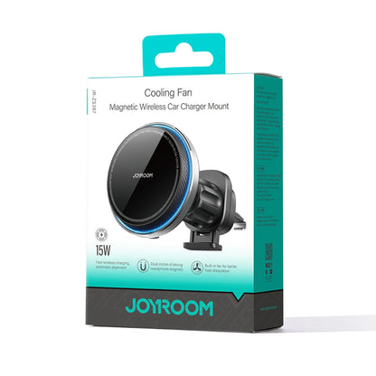 Joyroom car phone holder with wireless charger (MagSafe compatible) with air vent fan - black (JR-ZS387)_10