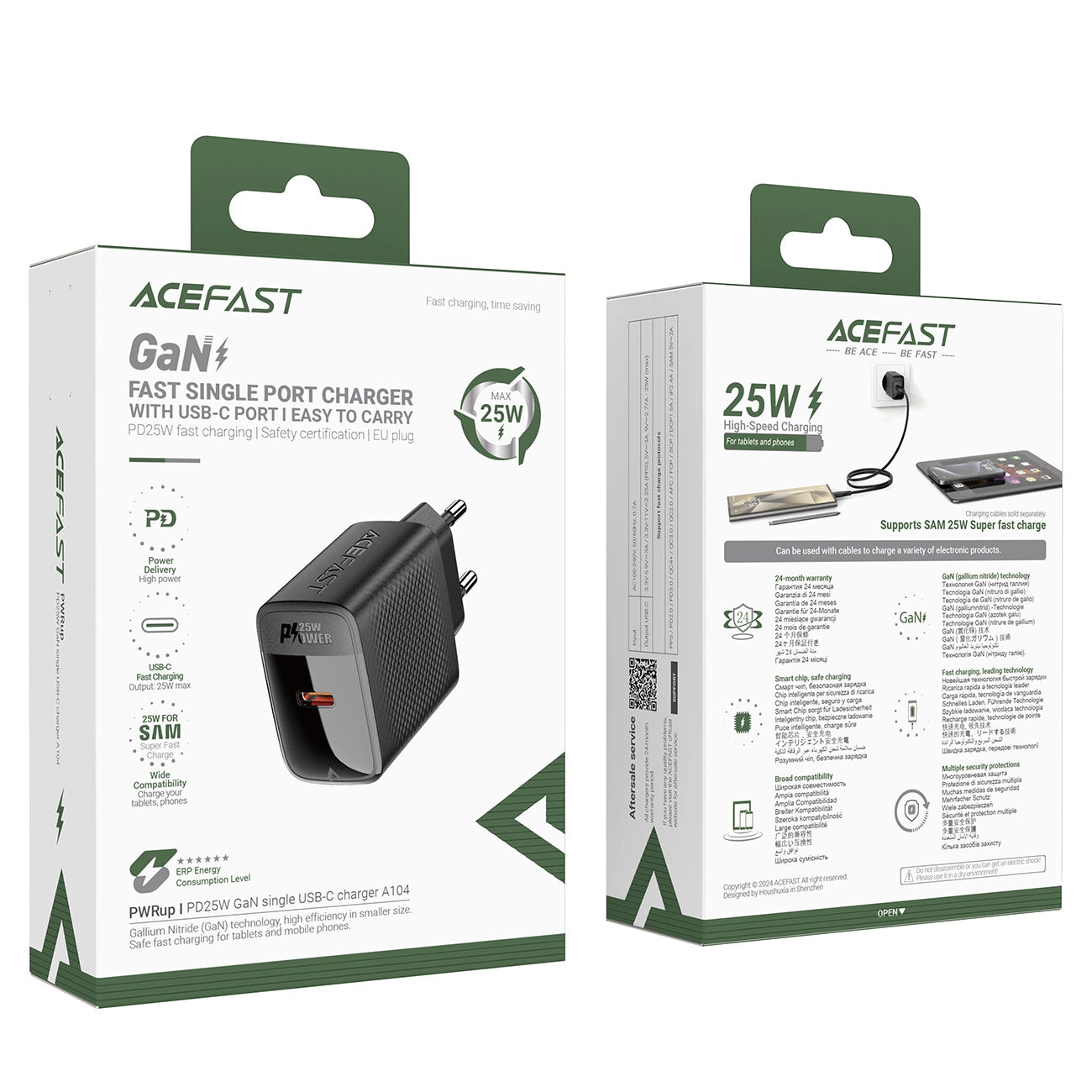 Acefast A104 Charger Network GaN USB-C PD SFC 25W - Black_4