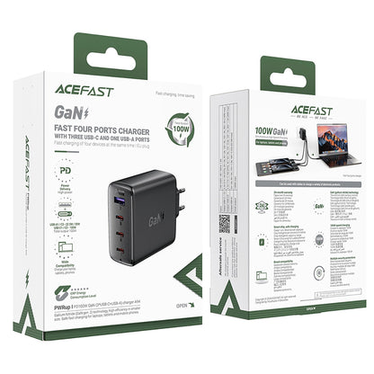 Acefast A94 Charger Network GaN2 USB-A / 3x USB-C PD 100W - Black_4