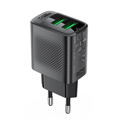 Acefast A86 mains charger 2x USB-A 12W - black_0