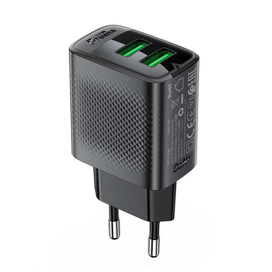 Acefast A86 mains charger 2x USB-A 12W - black_0