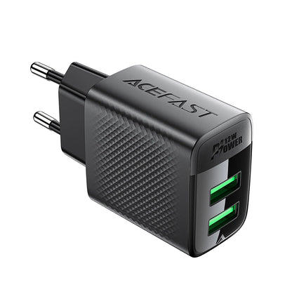 Acefast A86 mains charger 2x USB-A 12W - black_1