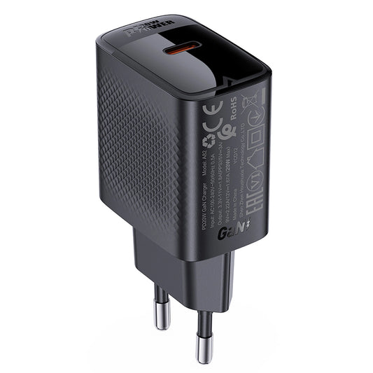 Acefast A82 GaN USB-C PD 20W network charger - black_0