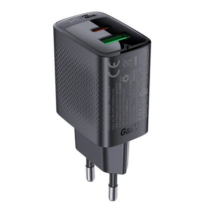 Acefast A78 Charger Network GaN USB-A / USB-C PD 20W - Black_0