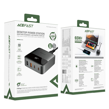 Acefast Z6 Charger Network GaN Desktop 2x USB-A / 2x USB-C PD 65W - Black_4