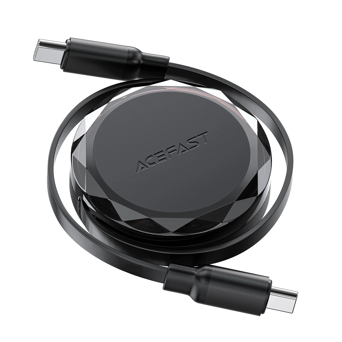Acefast C13-03 USB-C - USB-C 60W Cable Retractable - Black_0
