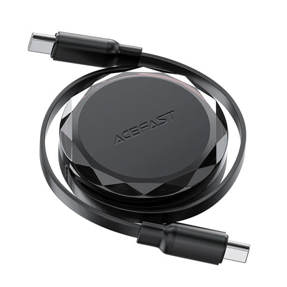 Acefast C13-03 USB-C - USB-C 60W Cable Retractable - Black_0