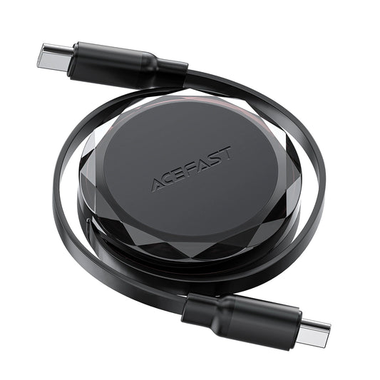 Acefast C13-03 USB-C - USB-C 60W Cable Retractable - Black_0