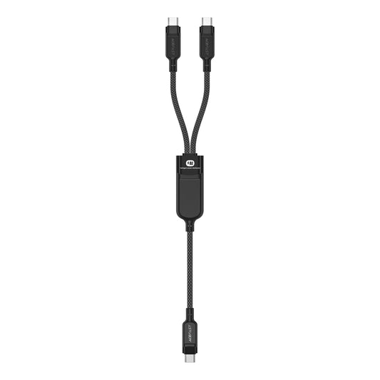 Acefast C5 USB-C - USB-C / USB-C 2in1 100W 480Mb/s cable - black_0