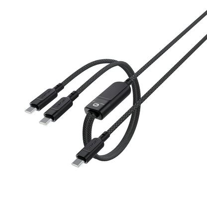 Acefast C5 USB-C - USB-C / USB-C 2in1 100W 480Mb/s cable - black_3