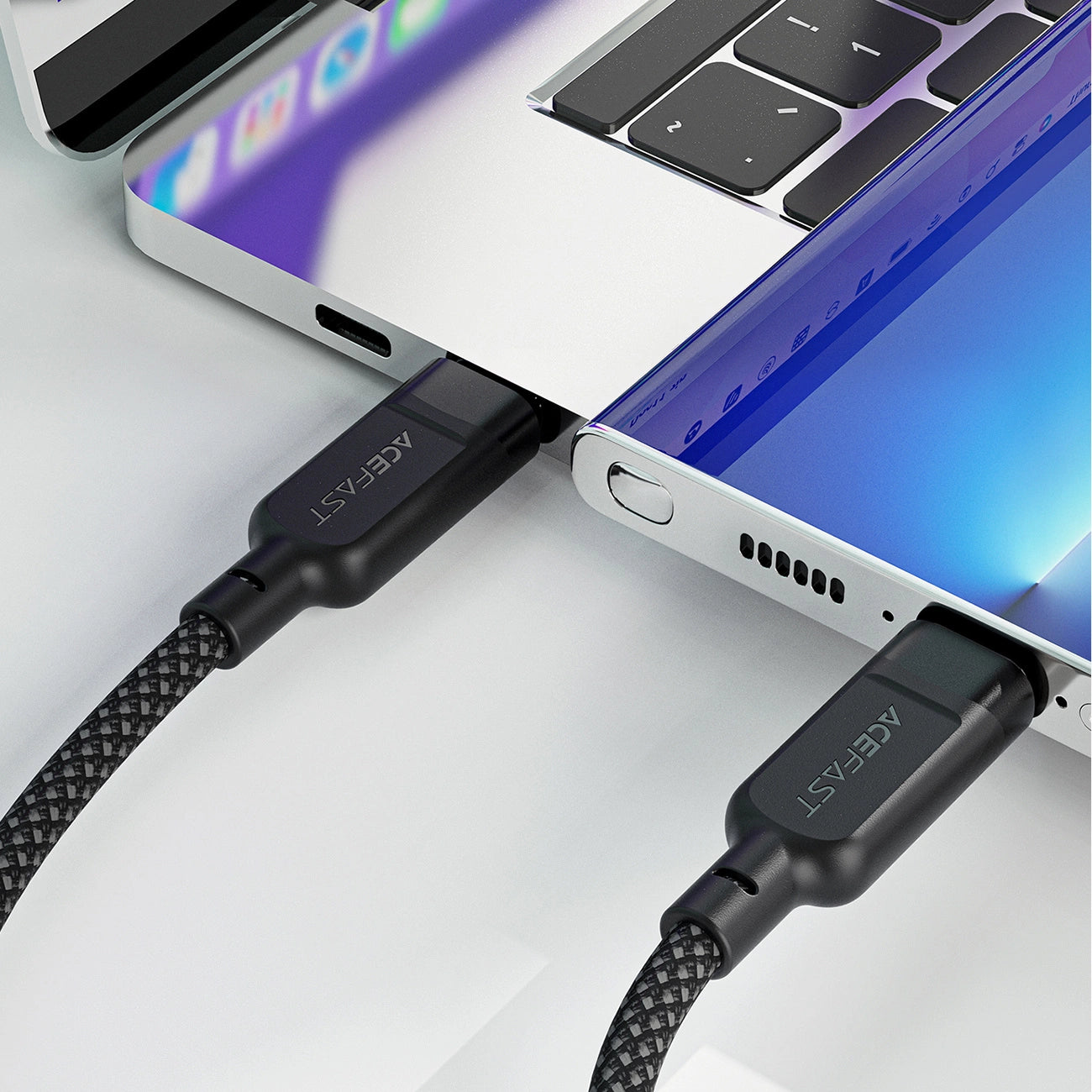 Acefast C5 USB-C - USB-C / USB-C 2in1 100W 480Mb/s cable - black_6