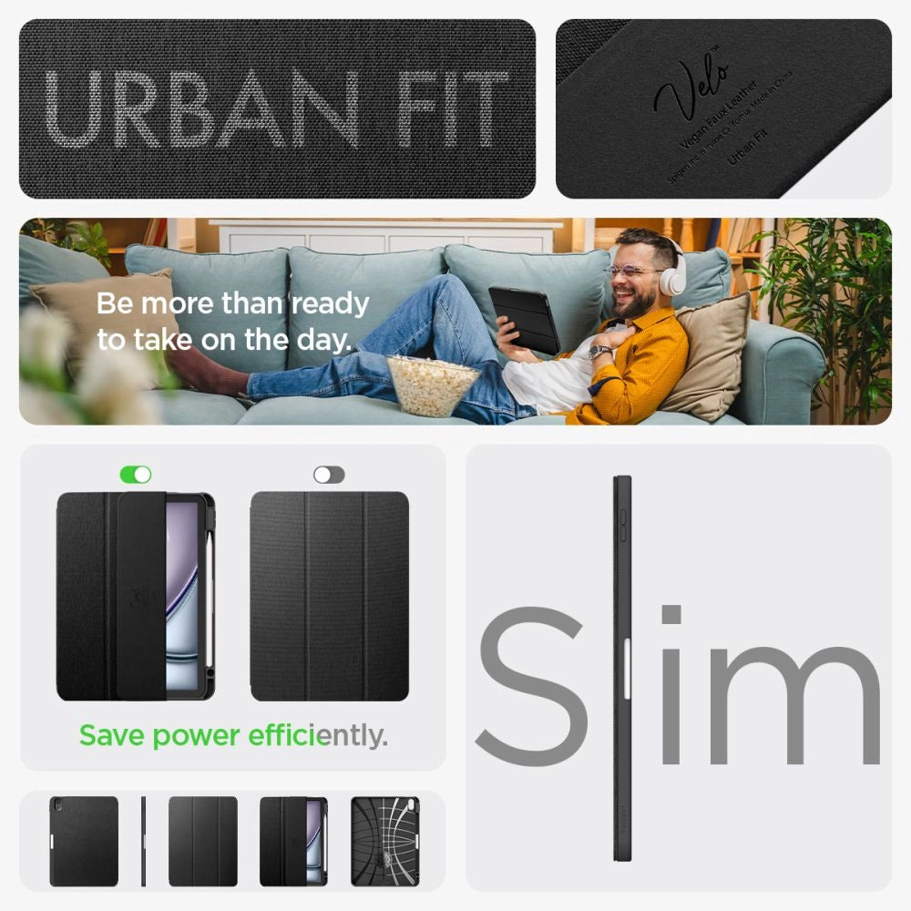 Spigen Urban Fit Case for iPad Air 10.9&#39;&#39; 4/5 2020-2022 / 11.6&#39;&#39; 2024 - Black_16