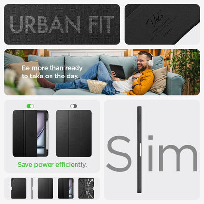 Spigen Urban Fit Case for iPad Air 10.9&#39;&#39; 4/5 2020-2022 / 11.6&#39;&#39; 2024 - Black_16