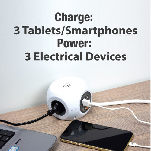 Ewent EW3939 base mÃºltiple 1,5 m 3 salidas AC Interior Blanco_4